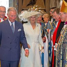 Le prince Charles et Camilla Parker Bowles, duchesse de Cornouailles - 60eme anniversaire du couronnement de la reine Elisabeth II d'Angleterre en l'abbaye de Westminster a Londres le 4 juin 2013.  June 4, 2013 - Members of the royal family leaving Westminster Abbey after the 60th Anniversary Of The Coronation Of Queen in London, England, UK.04/06/2013 - Londres