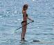 Olivia Wilde et son fiancé Jason Sudeikis en vacances à Maui sur l'ile d'Hawai le 29 mai 2013. L'actrice fait du paddle board.