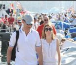 Letizia et Felipe d'Espagne à Palma de Majorque, le 28/07/08