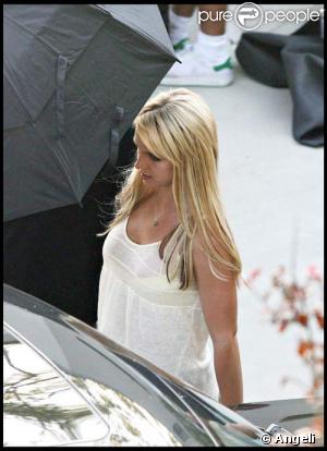 Britney Spears enregistre son nouveau clip à Bel Air, le 9/09/08