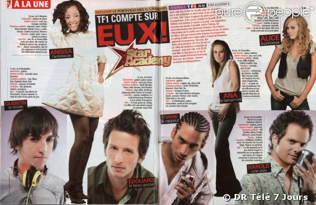 les 15 candidats de la Star Ac' 8