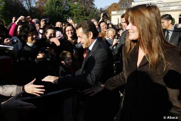 Nicolas Sarkozy et Carlita à l'Elysée le 20/09/08