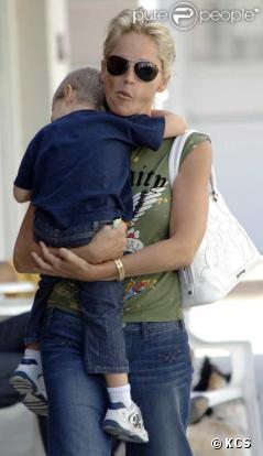 Sharon Stone et son fils Laird