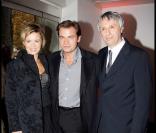 Clovis Cornillac et son épouse Caroline Proust avec Alain Goldman