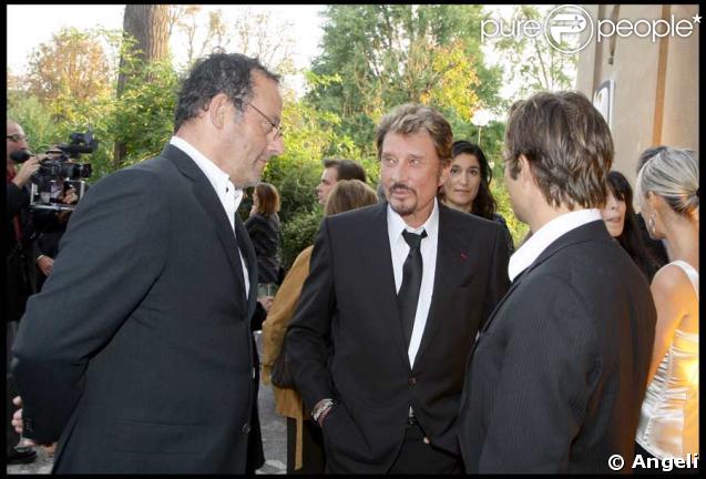 Jean Reno et johnny Hallyday avec son fils David