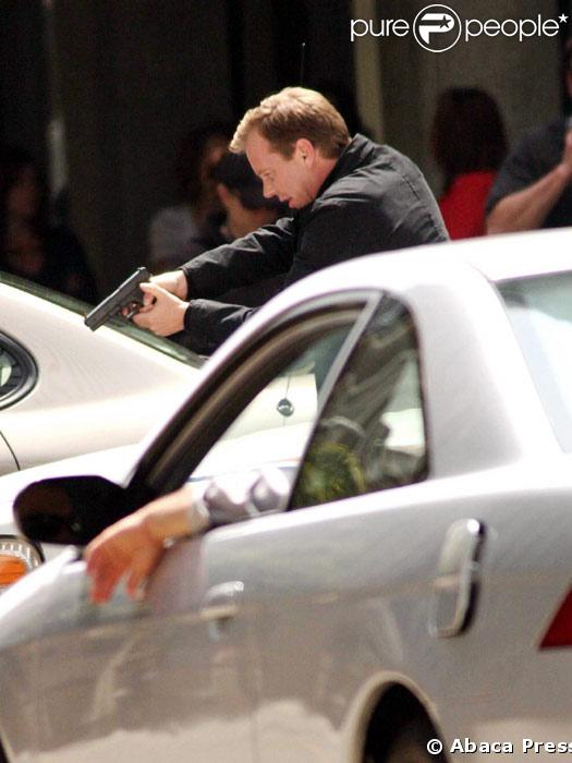 Kiefer Sutherland sur le tournage de 24 Heures Chrono,
