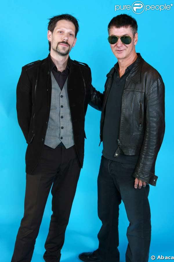 Etienne Daho et Armand Melies aà la conférence de presse du  Prix Constantin