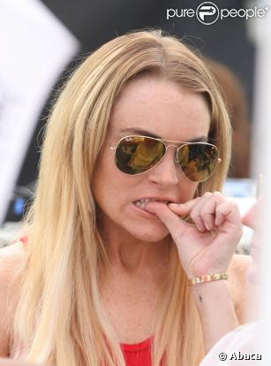 Lindsay Lohan sur le tournage