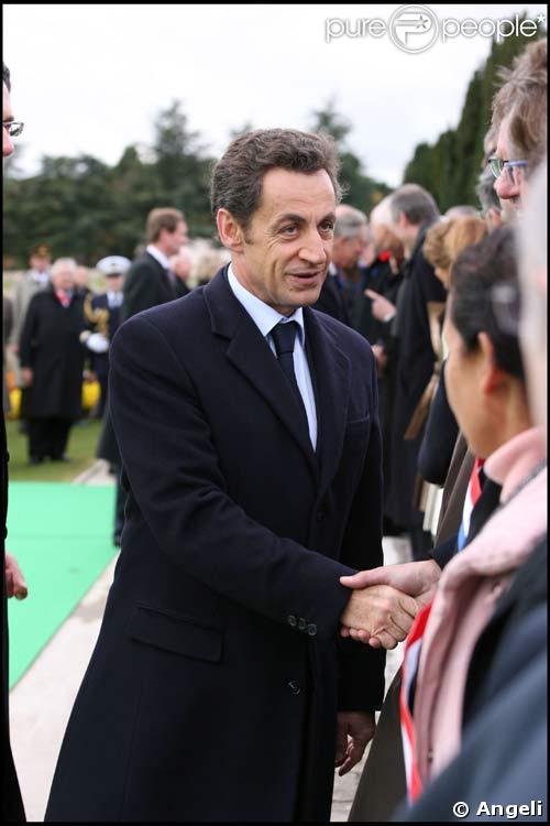 Nicolas Sarkozy lors des commémorations du 11 novembre à Douaumont