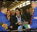 Rachida Dati visite une entreprise en difficulté en Avignon, le 21/11/08