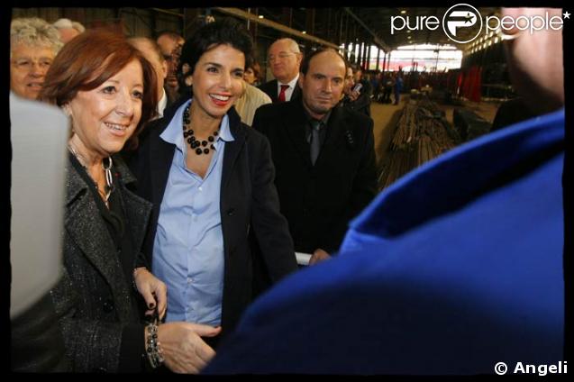 Rachida Dati visite une entreprise en difficulté en Avignon, le 21/11/08