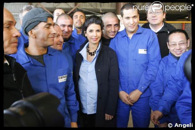 Rachida Dati visite une entreprise en difficulté en Avignon, le 21/11/08