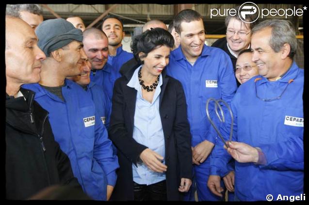 Rachida Dati visite une entreprise en difficulté en Avignon, le 21/11/08