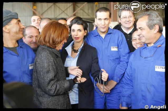 Rachida Dati visite une entreprise en difficulté en Avignon, le 21/11/08