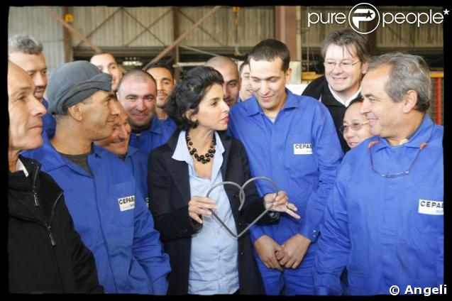 Rachida Dati visite une entreprise en difficulté en Avignon, le 21/11/08