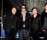Les Take That à Londres avant de prendre l'Eurostar pour Paris, le 1/12/08