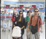 Matthew McConaughey et Camilla Alves arrivent au Brésil avec leur petit Levi