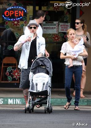 Nicole Richie, Joel Madden et leur petite Harlow