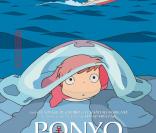 L'affiche du film Ponyo sur la falaise, près de la mer 