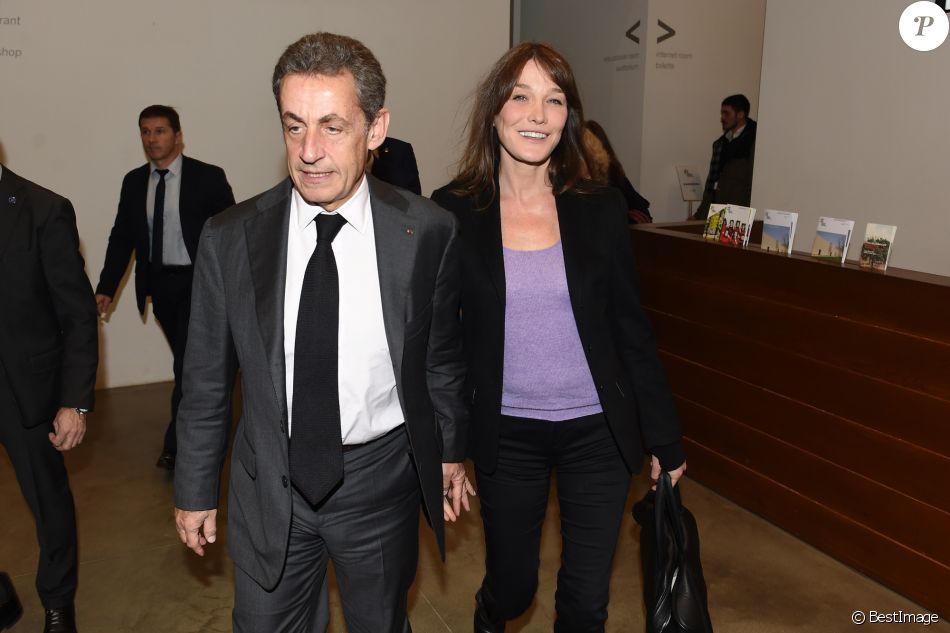 Nicolas Sarkozy et sa femme Carla Bruni-Sarkozy - Présentation du nouveau livre de Marisa Bruni Tedeschi "Mes chères filles, je vais vous raconter" à Turin en Italie le 6 mars 2017.
