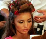 Miranda Kerr en pleine préparation du défilé Victoria's Secret à Miami