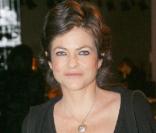 Charlotte Valandrey au défilé Rolland, pendant la fashion week 