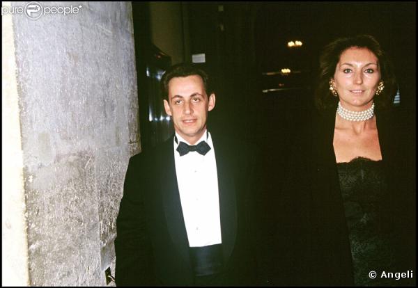 Nicolas Sarkozy et sa seconde épouse Cécilia Ciganer-Albeniz en septembre 1993.