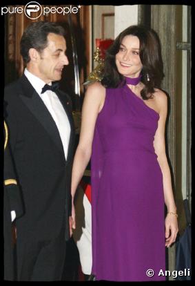 Nicolas Sarkozy et Carla Bruni le 10 mars 2008