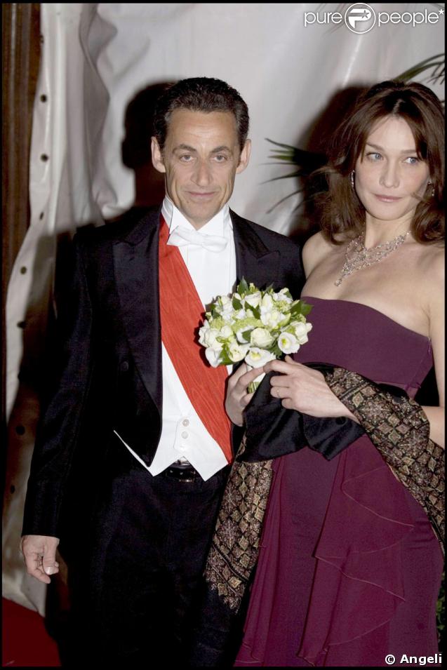 Nicolas Sarkozy et Carla Bruni en mars 2008 
