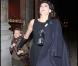 Inès de la Fressange et sa petite Violette arrivent en retard et au pas de course à la soirée donnée par Stella McCartney, le 28/01/09
