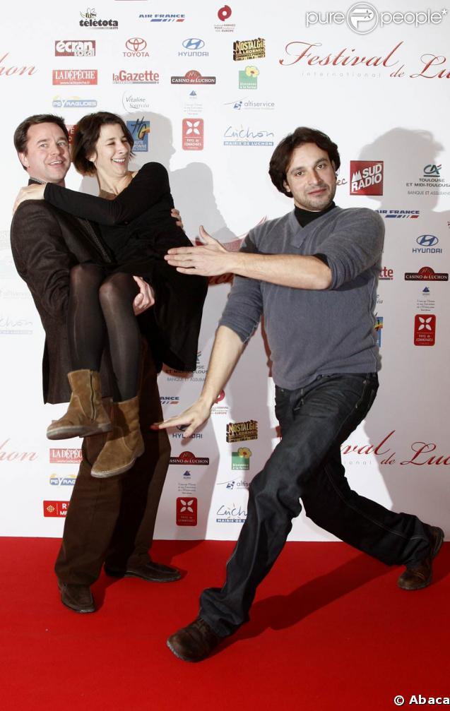 Bruno Salomone, Isabelle Gélinas et Guillaume Tonquedec au Festival de Luchon. 04/02/09