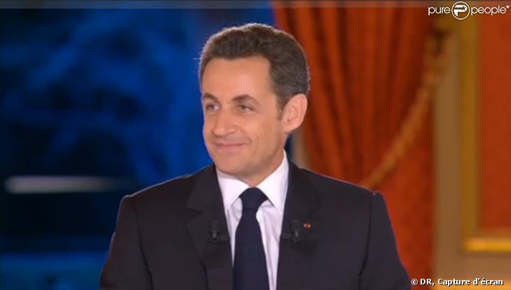 Nicolas Sarkozy interrogé par Laurence Ferrari, David Pujadas, Guy Lagache et Alain Duhamel au sujet de la crise, le 5/2/09 à l'Elysée