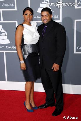 Jennifer Hudson et son fiancé David Otunga lors des Grammy Awards 2009
