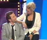 Virginie Efira et son ancien compagnon, Patrick Ridremont, sur le plateau de Panique dans l'oreillette  