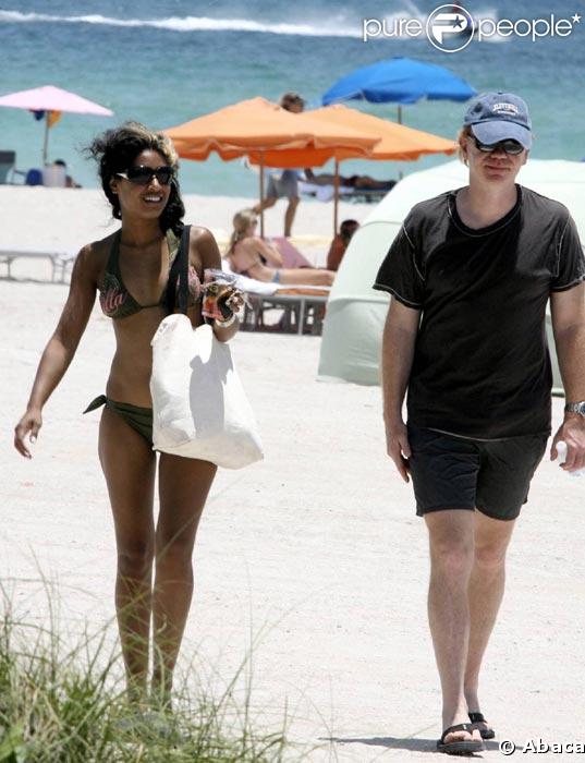 David Caruso en vacances à Miami avec sa nouvelle compagne en juin 2008 