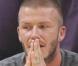 David Beckham très concentré au match des Lakers de Los Angeles le 15 avril 2008