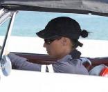 Julio José Iglesias à bord de sa nouvelle voiture de collection, le 19 février à Miami