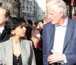 Rachida Dati et Michel Barnier font campagne pour les élections européennes. 28/02/09