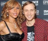 David et Cathy Guetta, un couple trop glam qui a mis le feu hier soir au Virgin Megastore de Paris