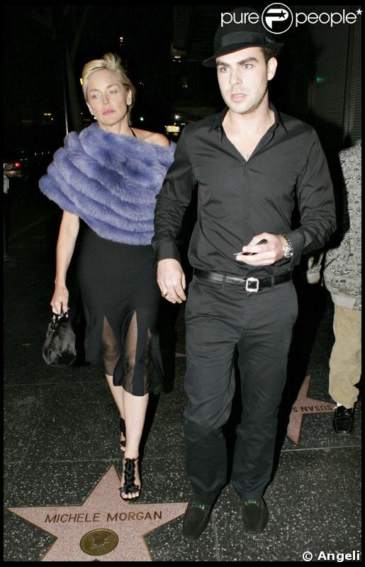 Sharon Stone et l'un de ses toy boys 