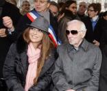 Charles Aznavour et Hélène Ségara à l'inauguration du Jardin d'Erevan. 12/03/09