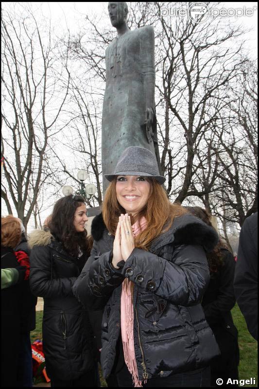 Hélène Ségara à l'inauguration du Jardin d'Erevan. 12/03/09