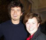 Orlando Bloom et sa soeur Samantha à un vernissage de londres