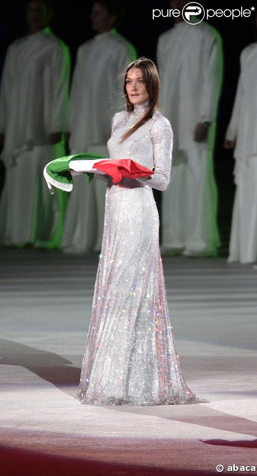 photo originale de Carla Bruni aux JO de Turin