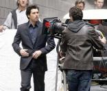 Patrick Dempsey tourne une publicité pour l'Oréal, le 14 mars 2009 à Los Angeles