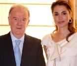 Rania de Jordanie au Parlement portugais avec Joge Sampaio 