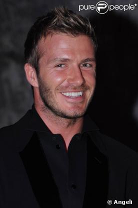 David Beckham, lors d'un dîner caritatif pour la lutte contre le cancer, à Milan, le 16 mars 2009 !