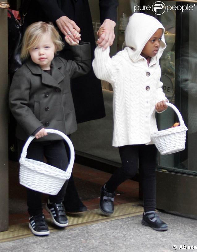 Les deux filles d'Angelina Jolie : Shiloh et Zahara 