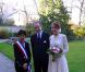 Le prince Jean de France, mademoiselle Philomena de Tornos y Steinhart et Rachida Dati dans les jardins de la mairie du VIIe arrondissement. 19/03/09