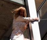 Sarah Jessica Parker prend des risques sur le tournage de Did you hear about the Morgans à New York le 24 mars 2009